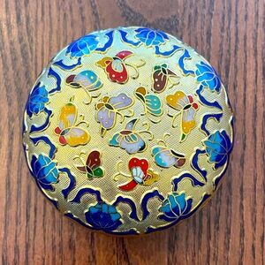 Cloisonné trinket and jewelry box
